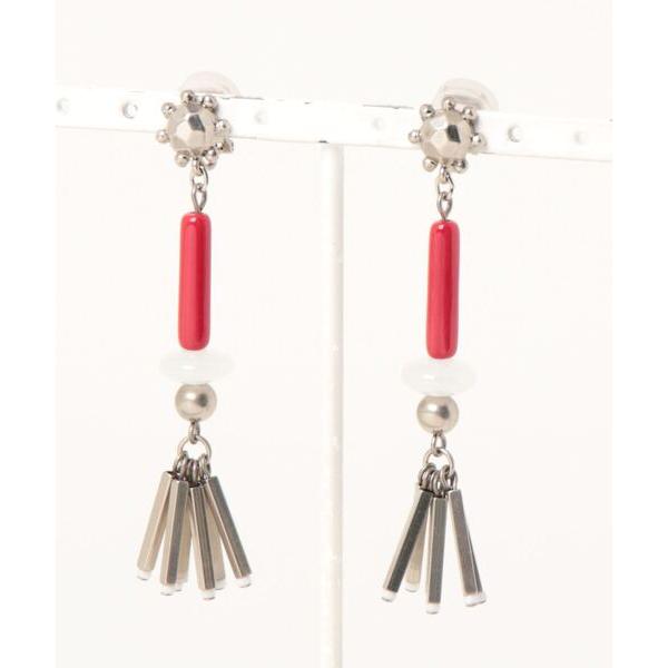 レディース ピアス ADER vintage/ beads fringe short earring...