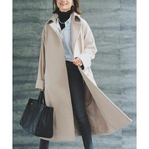 IEDIT 小森美穂子さんコラボ　凛と着こなすベルテッドロングコート ベージュ IEDIT 小森美穂子さんコラボ 凛と着こなすベルテッドロング