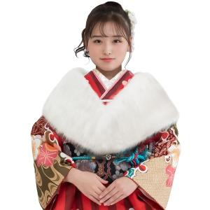 ファーショール スナップボタンタイプ レディース