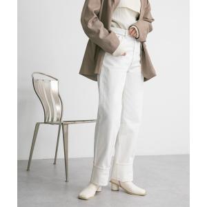 ジーンズ デニム デニムパンツ ターンアップストレートデニム レディース