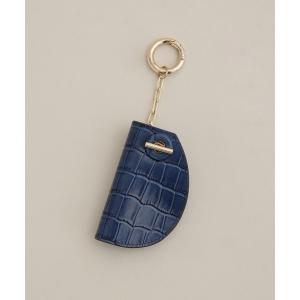 キーケース Hashibami/クロコ型押しキーリングケース レディース