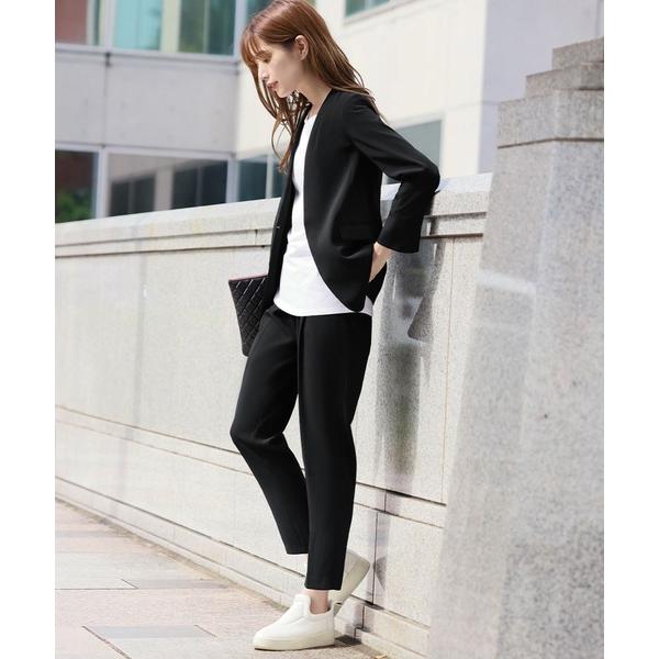 セットアップ カラーレスジャケット テーパードパンツ セットアップ スーツ フォーマル セレモニー ...