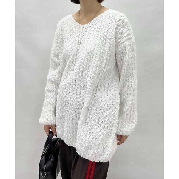ニット セーター Vネックルーズニット レディース