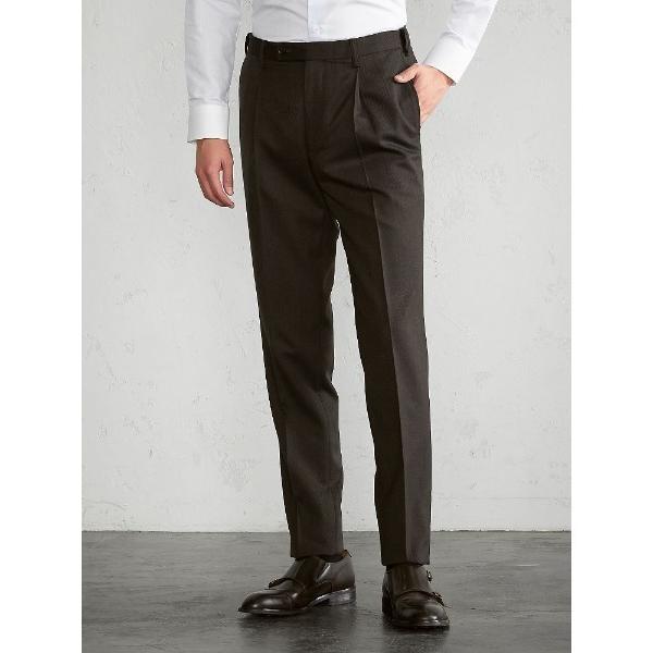 スラックス TWセットアップ　パンツ　無地調　ブラウン メンズ