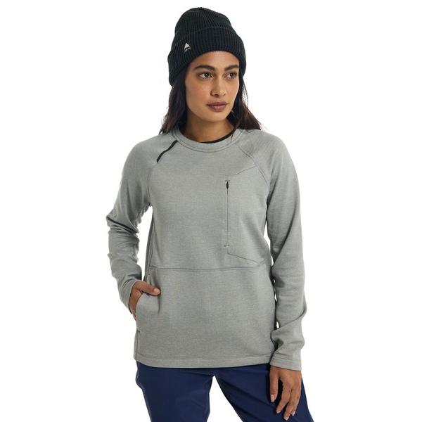 トレーナー スウェット Multipath グリッド クルーネック フリース レディース