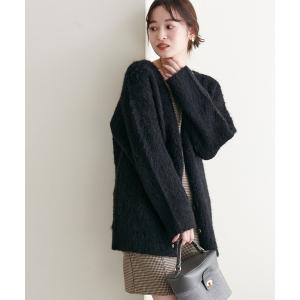 カーディガン 再販売決定/ミックス起毛カラーミドルカーディガン