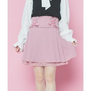 スカート レディース WEGO/「一部店限定」レースアップ付きサイドプリーツスカート｜zozo