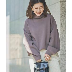 ニット レディース 「洗える」あったかグラフェンタートルニット