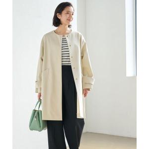 メタルドット ノーカラー コート -帯電防止-