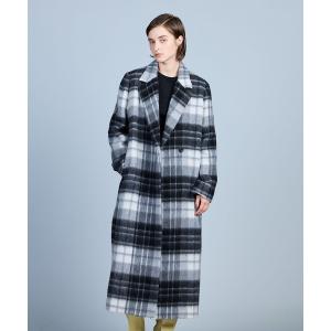 コート チェスターコート モヘアシャギーロングコート レディース