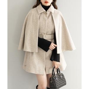 ポンチョ 「新色追加」2wayポンチョコート レディース