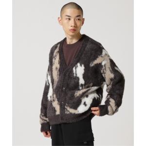 カーディガン メンズ 「直営店限定」AVX NYLON SHAGGY CARDIGAN / ナイロン シャギー カーディガン / AVIREX / ア