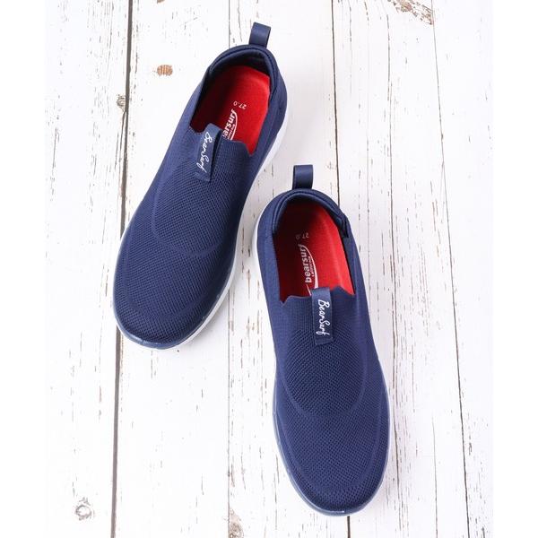 スリッポン BEARSURF BOARDS 軽量ニットスリッポンスニーカー メンズ