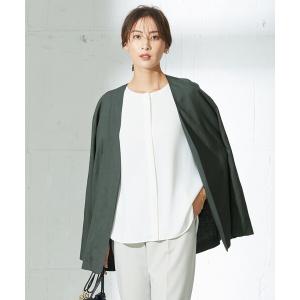 ICB アイシービー　洗える　スーツ ノーカラー　アイボリー　Lサイズ INDIVI｜【洗える/スーツ】ノーカラージャケット | Rakuten Fashion