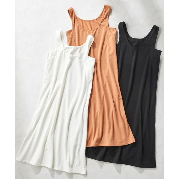 インナーシャツ 肌着 綿混汗取りインナータンクワンピース「抗菌防臭」「吸水速乾」 レディース