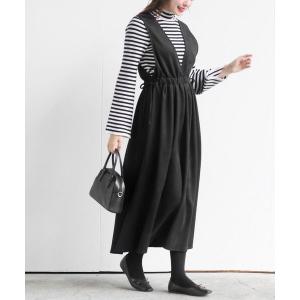 ジャンパースカート サイドリボンカシュクールジャンパースカート