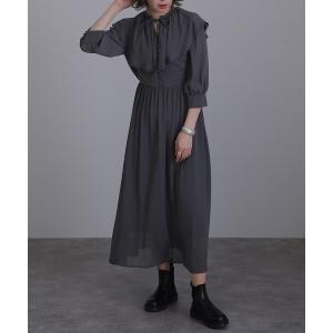 atlo（アトロ） ドレス 七分袖＆ロング パーティードレス オーガンジー