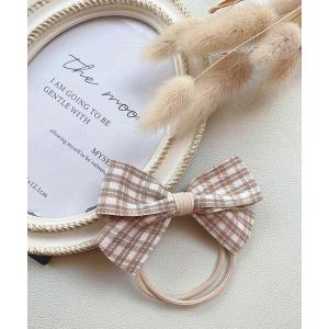 ヘアゴム 「 Bambin / ボンバン 」 ぷっくり フラワー 2個セット