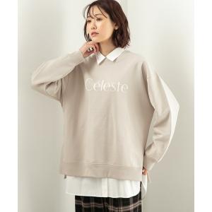 スウェット マルチファンクション裏起毛プリントプルオーバー/295719 レディース