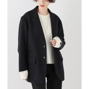 ジャケット テーラードジャケット 【JANE SMITH/ジェーンスミス】WASHED WOOL STRIPE JACKET｜zozo