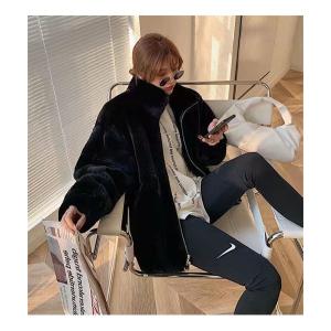 コート アウター あざとい系！ふわもこハイネックファーコート レディース