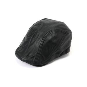 帽子 メンズ Schott/ショット/LEATHER HUNTING CAP/レザー ハンチング キャップの商品画像