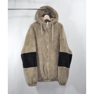 パーカー 両面シャギーフリースBIGシルエットジップパーカー「IR」 メンズ