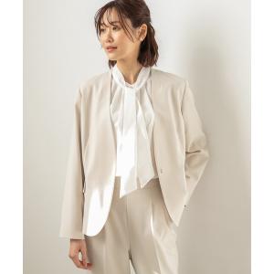 ジャケット ノーカラージャケット ウツクシルエットVジャケット/124257