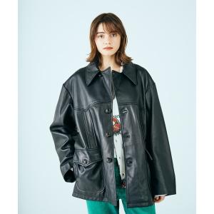 トップス TOWN CRAFT/タウンクラフト LEATHER RANCHER COATレザーランチャーコートユニセックス｜zozo