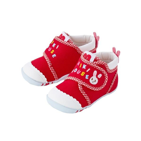 ベビーシューズ ギンガムうさこファーストベビーシューズ