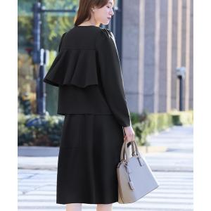 GIRL 洗える ポンチョデザインノーカラー長袖ジャケット＆テーパード