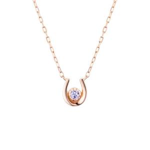 4℃（ヨンドシー） ネックレス 「3月誕生石」K10ピンクゴールド 馬蹄