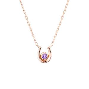4℃（ヨンドシー） ネックレス 「3月誕生石」K10ピンクゴールド 馬蹄