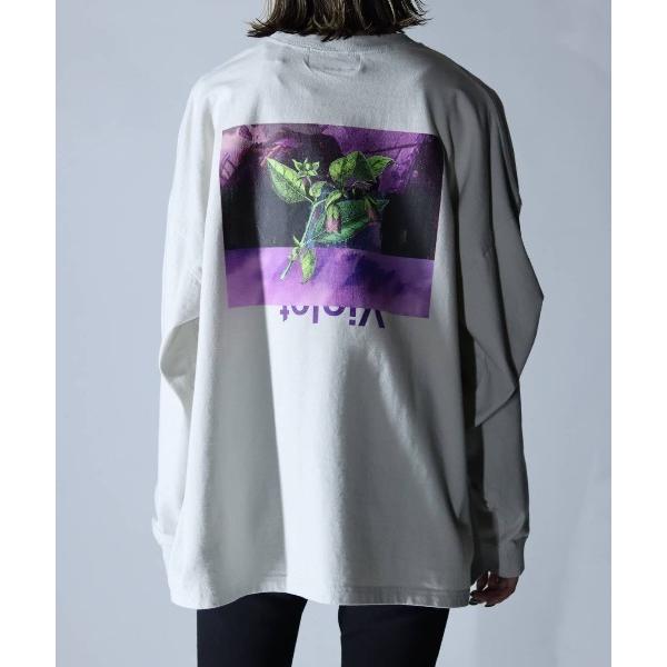 tシャツ ENONE エノン/VIORET Print Tee ヴァイオレットプリントロンT メンズ