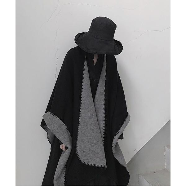 マフラー ストール 暖かい両用マフラーマント レディース