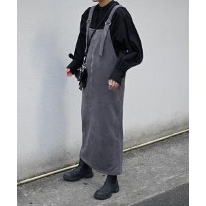 スカート ウールシルクツイードグレンチェック ジャンパースカート