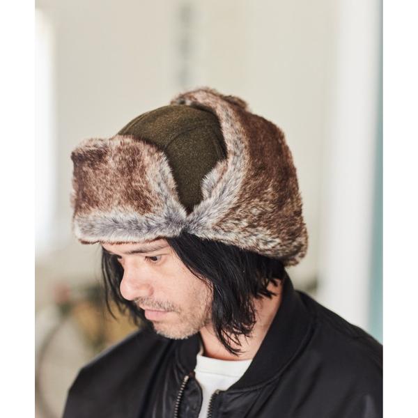 キャップ 帽子 「ADAMPATEK」fleece fur flight cap /ファー付きフリー...