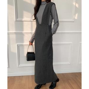 ワンピース ジャンパースカート メルトンスリット...の商品画像