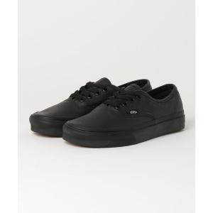 メンズ スニーカー VANS ヴァンズ AUTHENTIC オーセンティック VN000JRAL3B (LEA)BLK/BLK｜zozo