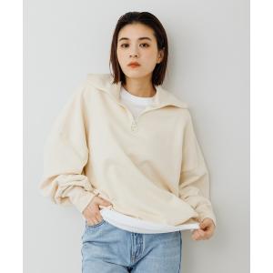 スウェット 【WEB限定】《数量限定追加》ビッグカラー ハーフジップ ルーズスウェット / ユニセックス