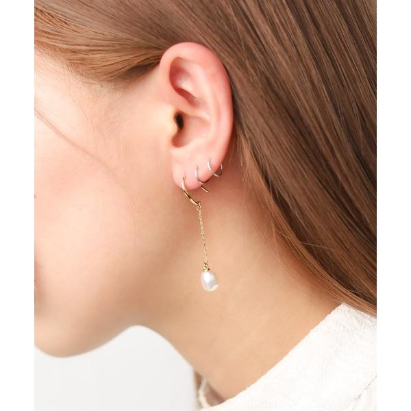 ピアス 「MUSES」オーバル淡水パールピアス レディース