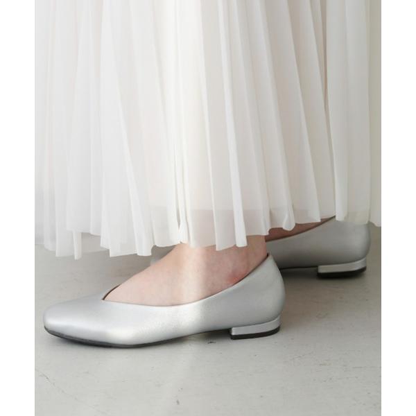 パンプス 「ラクとキレイ」Vカットフラットパンプス