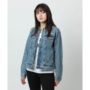 デニムジャケット gジャン エッセンシャル・バー＆シールド・デニムジャケット レディース