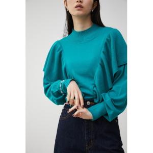 ニット セーター FRONT FRILL KNIT TOPSフロントフリルニットトップス レディース