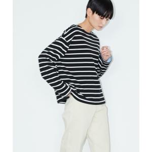 tシャツ Tシャツ 裏起毛ボーダープルオーバー