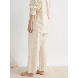 接結花柄パンツ