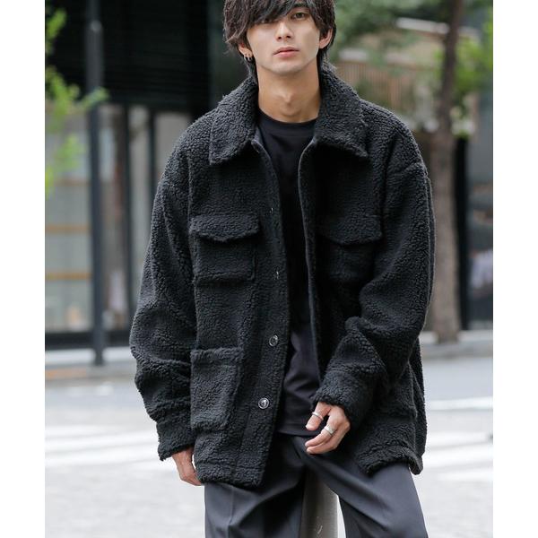 カバーオール 「no sweat.×ADMIX」コラボ もこもこ ボアフリース / CPO オーバー...