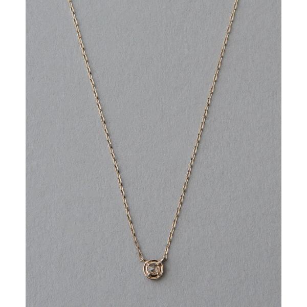 ネックレス K18RBG レイヤー ブラウンダイヤモンド ネックレス レディース