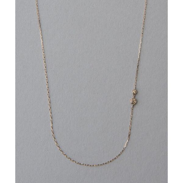 ネックレス K18RBG レイヤー ブラウンダイヤモンド ネックレス レディース