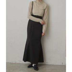 スカート サス付きハイウエストマーメイドスカート